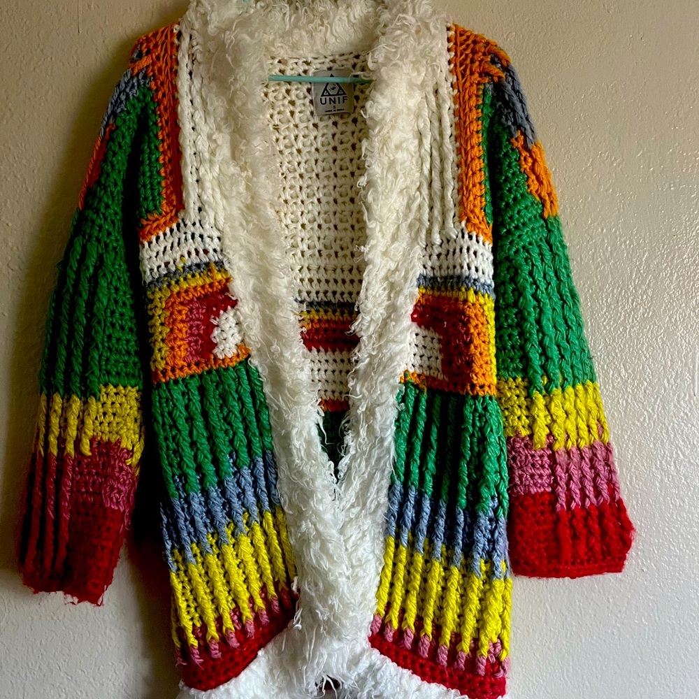 UNIF rainbow cardigan sweater